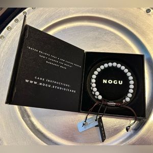 🩵🩵 NOGU Lunar Blue Lumos Ceramic Vitality Macrame Bracelet 🩵🩵